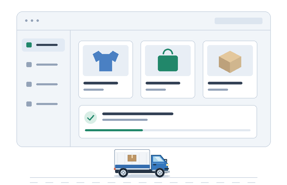 A seller catalog synchronizes with MyPick orders and earnings reports.